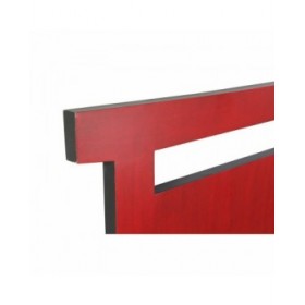 Testiera del Letto DKD Home Decor Nero Rosso Legno Abete Legno MDF 160 x 4 x 120 cm