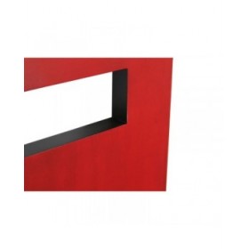 Testiera del Letto DKD Home Decor Nero Rosso Legno Abete Legno MDF 160 x 4 x 120 cm