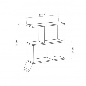 Scaffale Alexandra House Living Bianco Legno MDP 60 x 60 x 19 cm