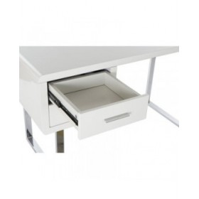 Scrivania DKD Home Decor Bianco Argentato Metallo Legno MDF 120 x 55 x 76 cm