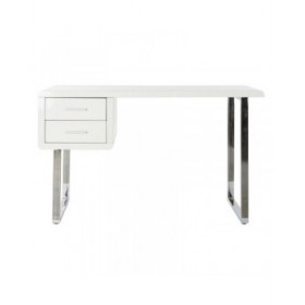 Scrivania DKD Home Decor Bianco Argentato Metallo Legno MDF 120 x 55 x 76 cm