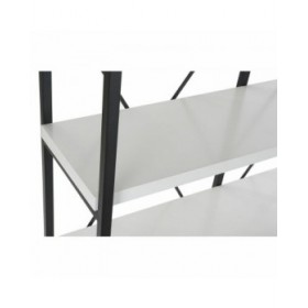 Scaffale DKD Home Decor Nero Metallo Bianco 4 Mensole Legno MDF (110 x 30 x 150 cm)