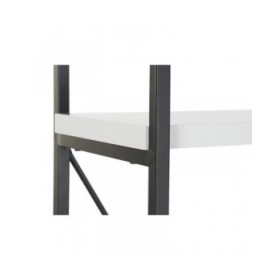 Scaffale DKD Home Decor Nero Metallo Bianco 4 Mensole Legno MDF (110 x 30 x 150 cm)