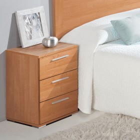 Comodino Alexandra House Living Ciliegio Metallo Legno MDP 41 x 62 x 35 cm 3 cassetti