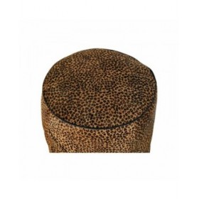 Poggiapiedi DKD Home Decor 46 x 46 x 50 cm Nero Marrone Leopardo Coloniale