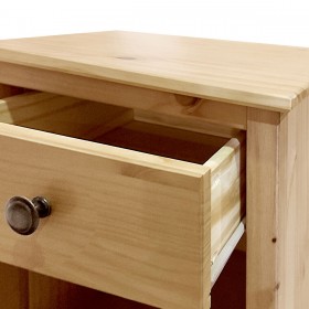 Comodino Alexandra House Living Mele Rovere Metallo Legno di pino 47 x 60 x 35 cm 1 cassetto