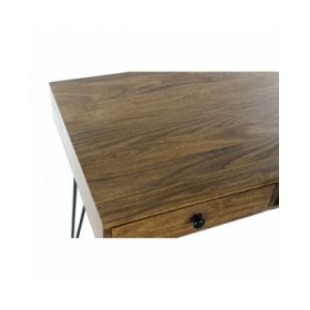 Scrivania DKD Home Decor 115 x 55 x 76 cm Naturale Nero Metallo