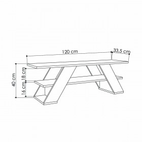 Mobile TV Alexandra House Living Diagonal Bianco 120 x 40 x 33 cm