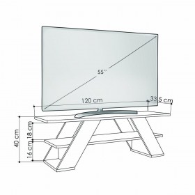 Mobile TV Alexandra House Living Diagonal Marrone 120 x 40 x 33 cm