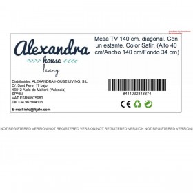 Mobile TV Alexandra House Living Diagonal Marrone 140 x 40 x 34 cm