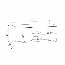 Panca portascarpe Alexandra House Living Bianco Grigio 110 x 43 x 37 cm 2 porte