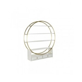 Scaffale DKD Home Decor 160 x 35 x 180 cm Dorato Metallo Bianco Pioppo