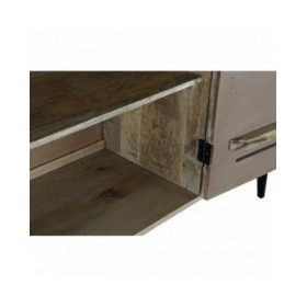 Credenza DKD Home Decor Nero Metallo Legno di mango (140 x 40 x 93 cm)