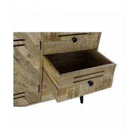 Credenza DKD Home Decor Nero Metallo Legno di mango (140 x 40 x 93 cm)