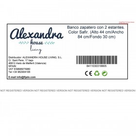 Panca portascarpe Alexandra House Living Marrone 84 x 44 x 29 cm 2 Mensole
