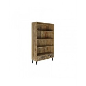 Scaffale DKD Home Decor Nero Metallo Marrone scuro Legno di mango 100 x 40 x 180 cm