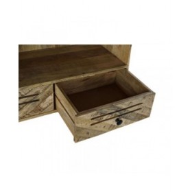 Scaffale DKD Home Decor Nero Metallo Marrone scuro Legno di mango 100 x 40 x 180 cm