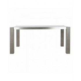 Tavolo da Pranzo DKD Home Decor Cristallo Grigio Alluminio Rovere Vetro Temperato (162 x 92 x 74 cm)