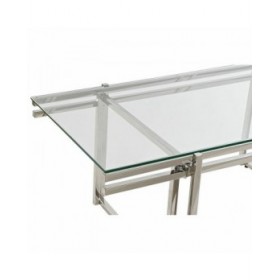 Tavolino da Caffè DKD Home Decor Cristallo Acciaio inossidabile (120 x 60 x 45 cm)
