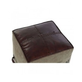 Poggiapiedi DKD Home Decor 46 x 40 x 40 cm Beige Marrone Vintage
