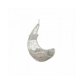 Sedia da giardino sospesa DKD Home Decor 82 x 75 x 125 cm Metallo rattan sintetico Grigio chiaro (82 x 75 x 125 cm)