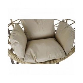 Sedia da giardino sospesa DKD Home Decor Marrone Beige Marrone Chiaro Alluminio rattan sintetico 90 x 70 x 110 cm 100 x 70 x 125