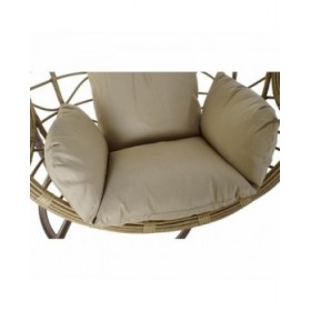 Sedia da giardino sospesa DKD Home Decor 90 x 70 x 110 cm 105 x 75 x 226 cm Beige Metallo Marrone rattan sintetico