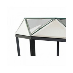 Tavolo aggiuntivo DKD Home Decor Nero Metallo Specchio 50 x 50 x 55 cm