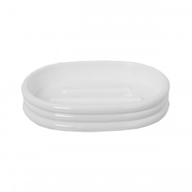 Portasapone Alexandra House Living Bianco Acrilico Plastica 12 x 2 x 9 cm