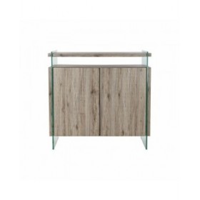 Credenza DKD Home Decor Naturale MDF Vetro Temperato (120 x 44 x 120 cm)