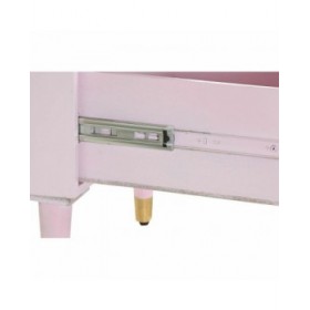 Comodino DKD Home Decor 52 x 42 x 65 cm Metallo Rosa chiaro Legno di mango