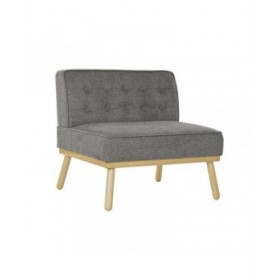 Poltrona DKD Home Decor 80 x 66 x 72 cm Abete Legno Marrone Grigio scuro