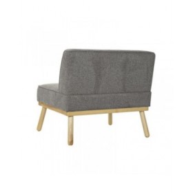 Poltrona DKD Home Decor 80 x 66 x 72 cm Abete Legno Marrone Grigio scuro