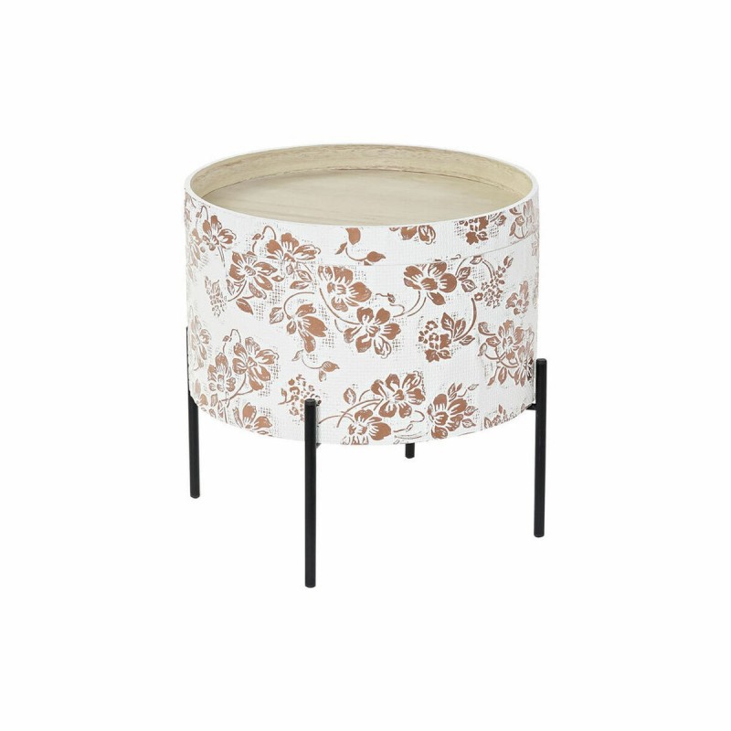 Tavolino Aggiuntivo DKD Home Decor Bianco Nero 38 x 38 x 39 cm