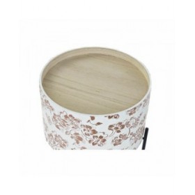Tavolino Aggiuntivo DKD Home Decor Bianco Nero 38 x 38 x 39 cm