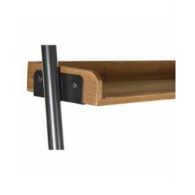Scaffale DKD Home Decor Abete Naturale Nero Metallo 1 Mensole (67 x 40 x 155 cm)