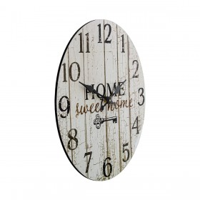 Orologio da Parete Alexandra House Living Bianco Legno 34 x 34 x 4 cm