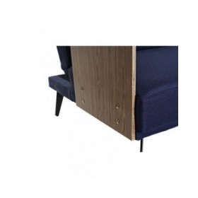Divano Letto DKD Home Decor Azzurro Marrone Nero Metallo Moderno Città 203 x 87 x 81 cm