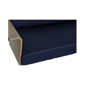 Divano Letto DKD Home Decor Azzurro Marrone Nero Metallo Moderno Città 203 x 87 x 81 cm