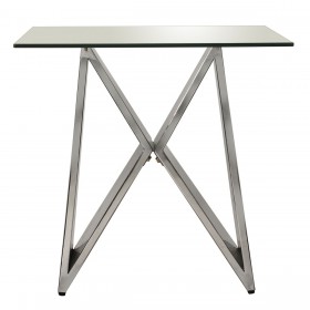 Tavolo aggiuntivo Alexandra House Living Grigio Trasparente 55 x 55 x 55 cm