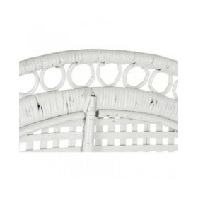Poltrona da giardino DKD Home Decor Bianco Poliestere Metallo 30 x 40 cm 96 x 66 x 145 cm 96 x 66 x 140 cm