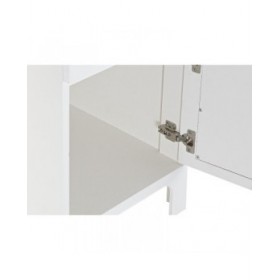 Scrivania DKD Home Decor Abete Bianco Rattan (140 x 50 x 76 cm)