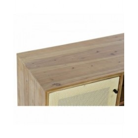 Mobile TV DKD Home Decor Marrone 140 x 38 x 53 cm Abete Naturale Rattan