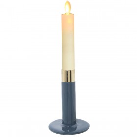 Portacandele Alexandra House Living Azzurro Dorato Metallo 7 x 12 x 7 cm Metallo smaltato