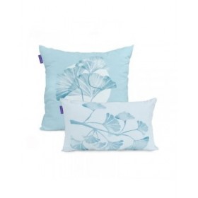 Set di copricuscini HappyFriday Blanc Ginkgo Multicolore 2 Pezzi
