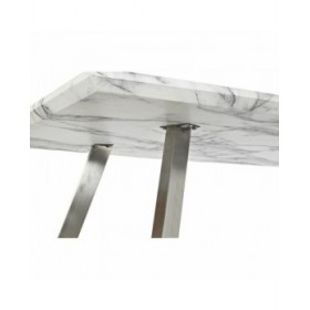 Tavolo da Pranzo DKD Home Decor Acciaio Bianco 160 x 90 x 76 cm Legno MDF