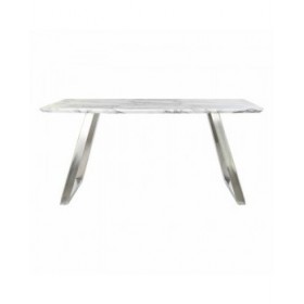 Tavolo da Pranzo DKD Home Decor Acciaio Bianco 160 x 90 x 76 cm Legno MDF