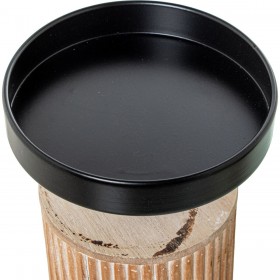 Portacandele Alexandra House Living Marrone Nero Legno 11 x 23 x 11 cm