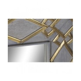 Specchio da parete DKD Home Decor Grigio Dorato Moderno 154 x 5 x 92 cm