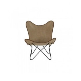 Sedia DKD Home Decor Metallo Rattan (74 x 78 x 92 cm)